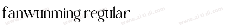 fanwunming regular字体转换